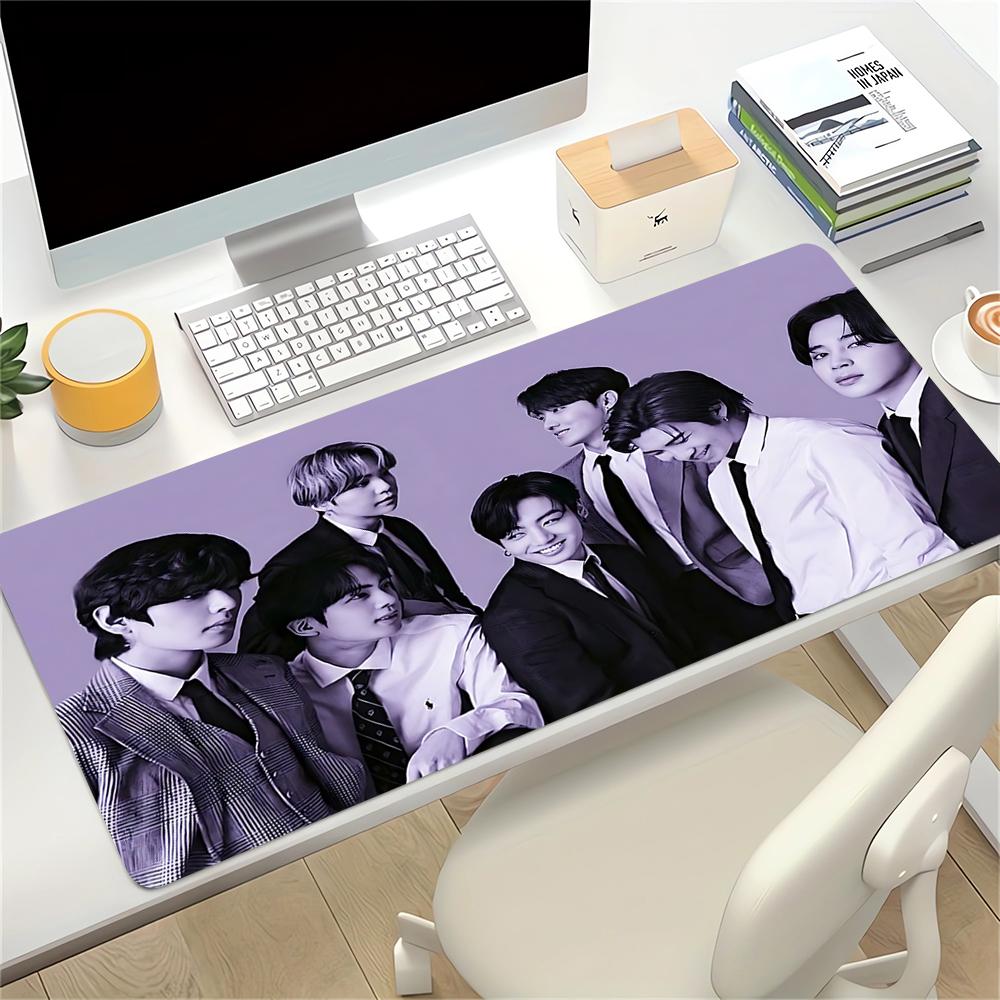 Kpop Stars United Large Gaming Mouse Pad Nonslip Rubber Base Waterproof Desk Mat For Office Pc Laptop