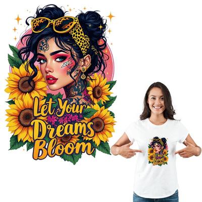 Cool Girl Iron On Transfer Hoodies Diy Crafts Clothes Stickers Heat Press Appliqued T-Shirt Parches Ropa Thermal Patch