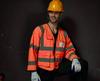 Reflexväst med lång ärm för byggarbete, vägarbete och fiske