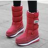Women's winter fur one thickened padded waterproof comfortable warm anti cold lightweight hiking waterproof non-slip mid-calf snow boots