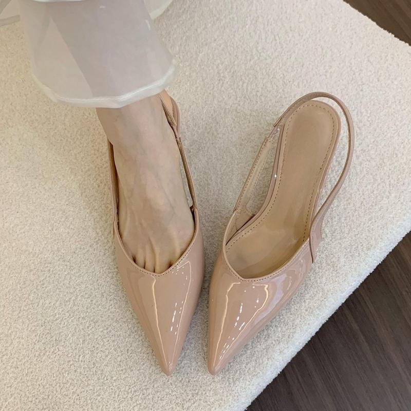 Elegant Women's Sandals Mid Heels Fashion Heels Shoes Slingback Slippers 2026 Luxury Party Slides New Pumps Mujer De Sandalias