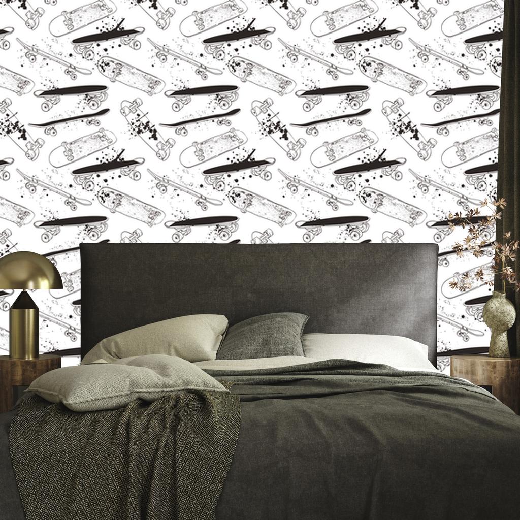 Skateboard graffiti wallpaper for living room and bedroom 50x1000