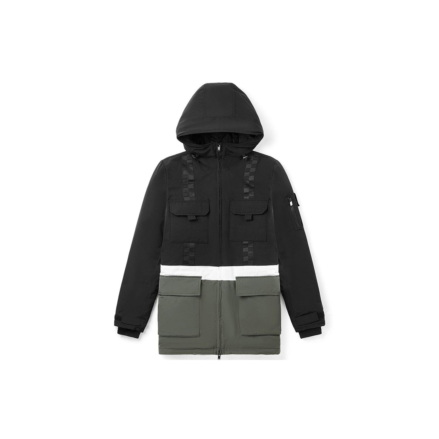 Мужская пуховая куртка Vans Черно-серая VN0A4BQ5BLK M