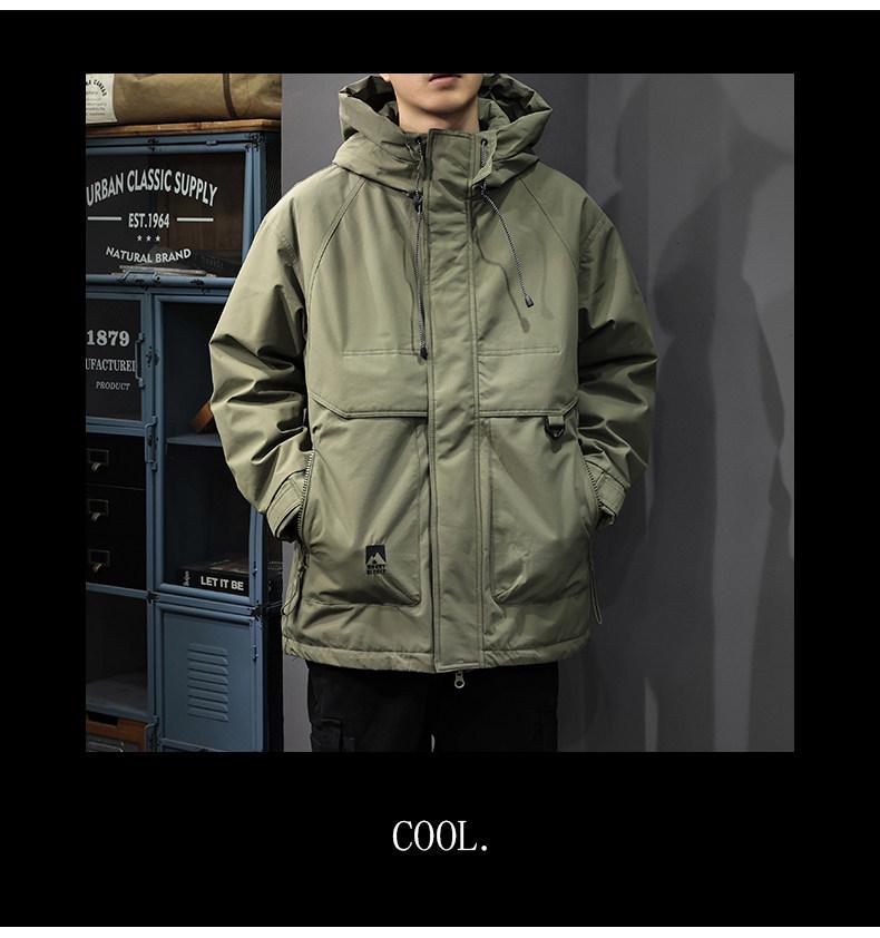 Men's 2026 Mid-Length Hooded Down Jacket - Warm, Windproof Winter Parka