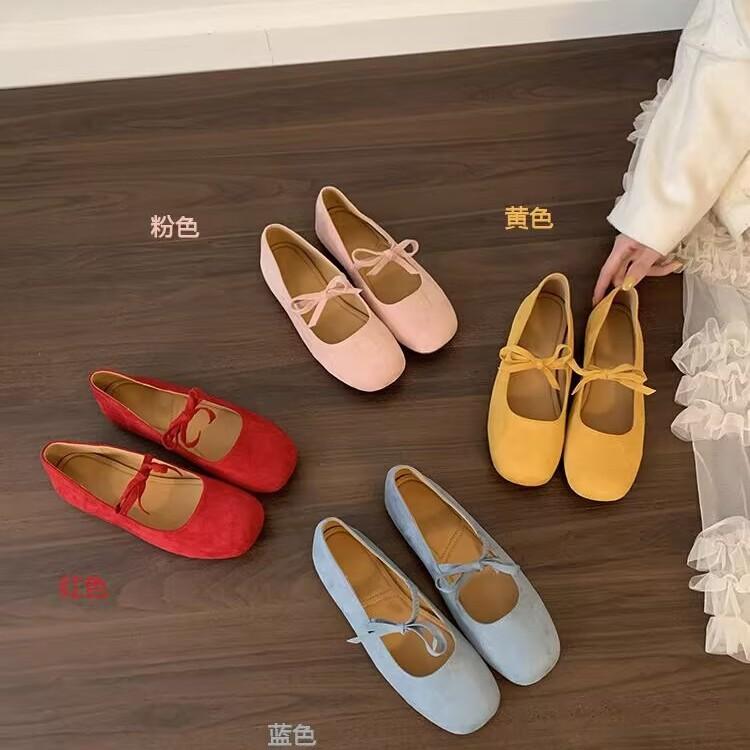French Flat-soled Single Shoes Women's Summer 2025 New One-pedal Mary Jane Evening Shoes Ballet Bean Shoes Grandma Shoes
