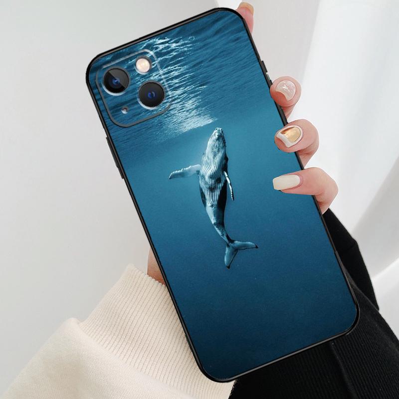Ocean Whale Shark Waves Phone Case For iPhone 17 Pro Max 14 13 12 11 15 16 Pro Max mini 16 15 Plus 16e 17 Air Cover