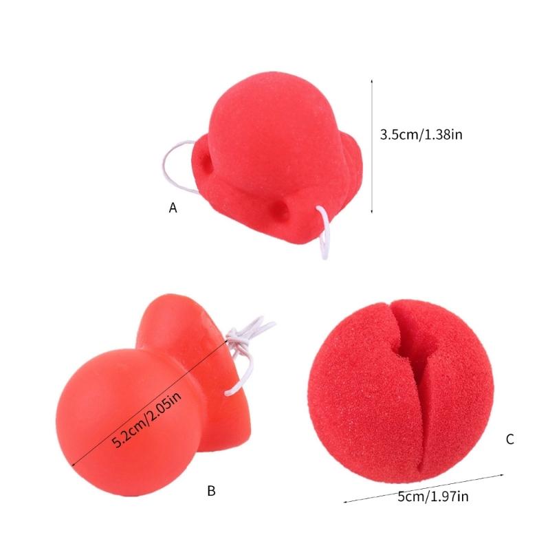 6Pcs Clown Nose, Halloween Cosplay Nose Halloween Party Decorations for Kid and Adults Halloween Cosplay Party