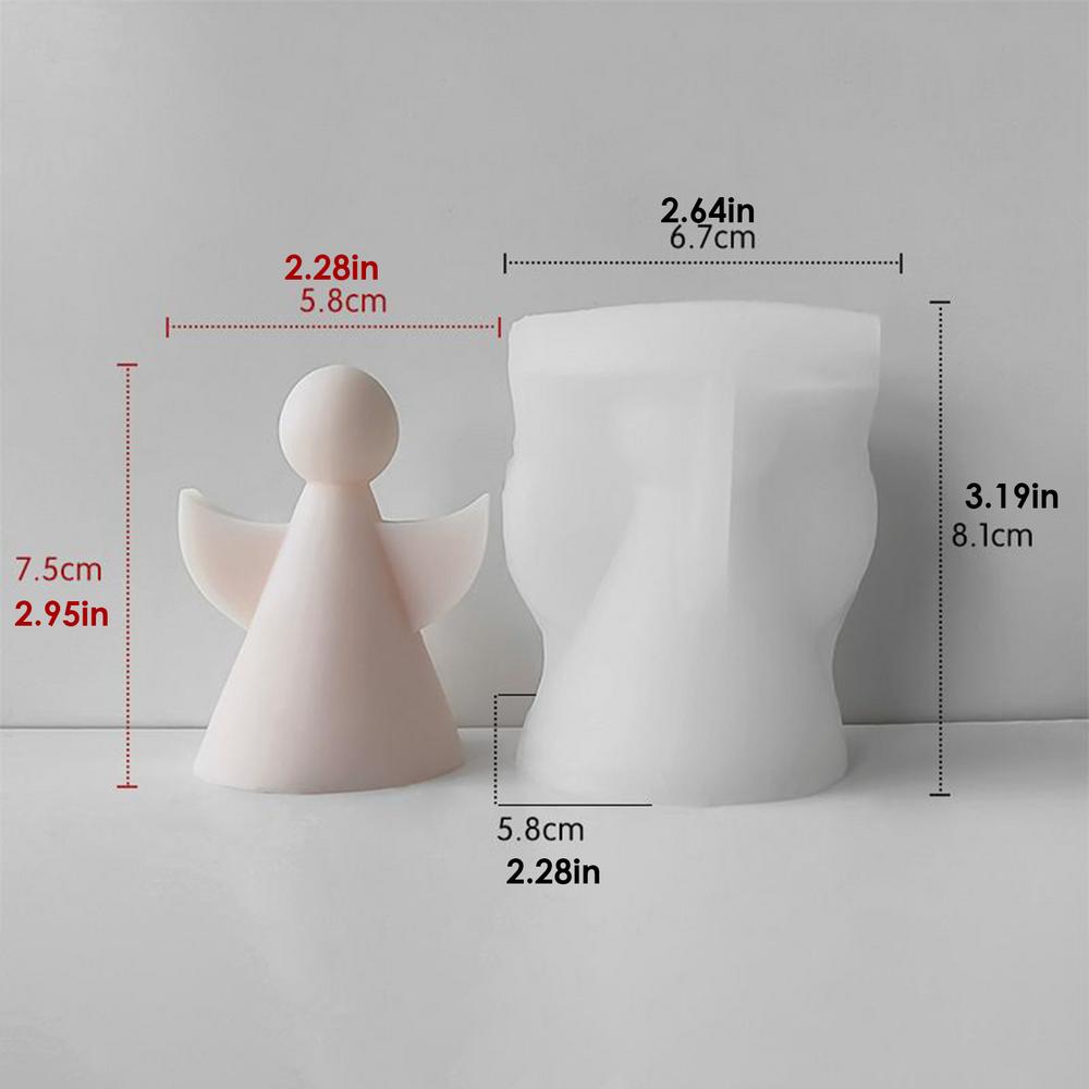 Angel Silicone Mold 3D Angel-Shaped Molds for Epoxy Resin Easy Release Crafts Maker Aid for Muffin Soap Dessert Clay Chocolate
