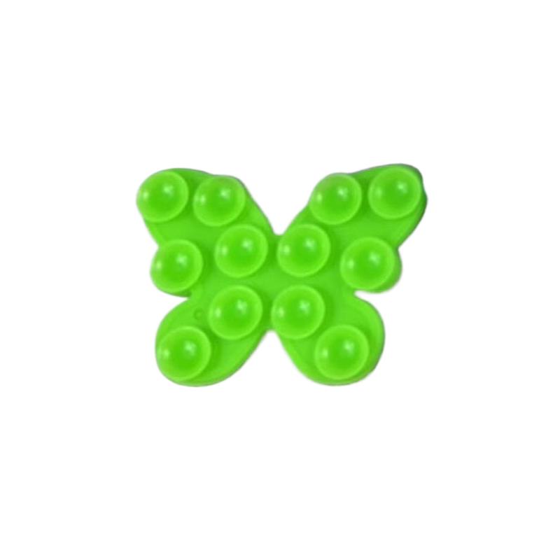 1Pcs Phone Fixture Suction Cup Silicone Butterfly Double-sided Suction Cup Back Adhesive Mobile Phone Rubber Suction Cup