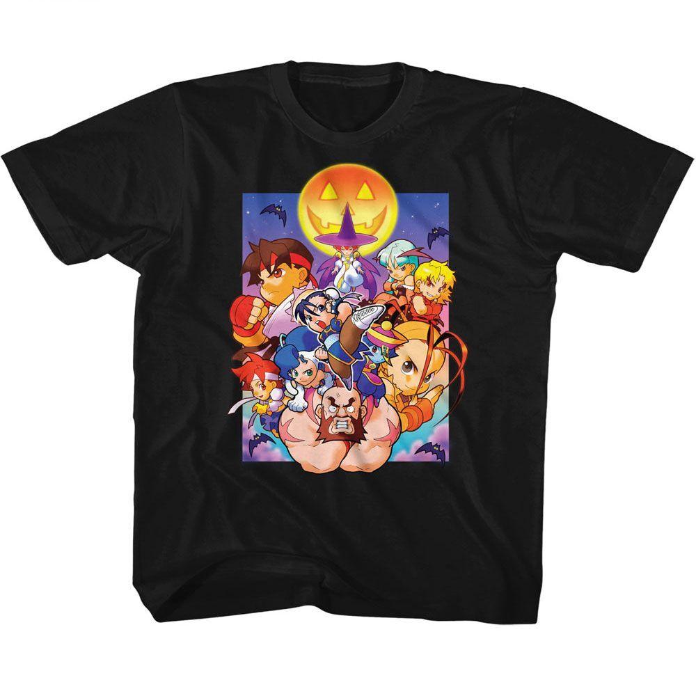 Kids Street Fighter Pocket Fighters Spooky Gaming Shirt Unisex T-Shirt L