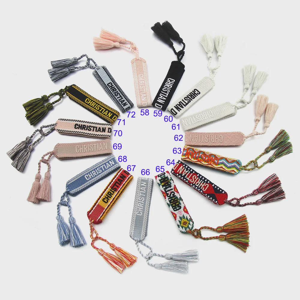 Bohemian Braided Rope Bracelet with Tassel and Letter Charm for Women