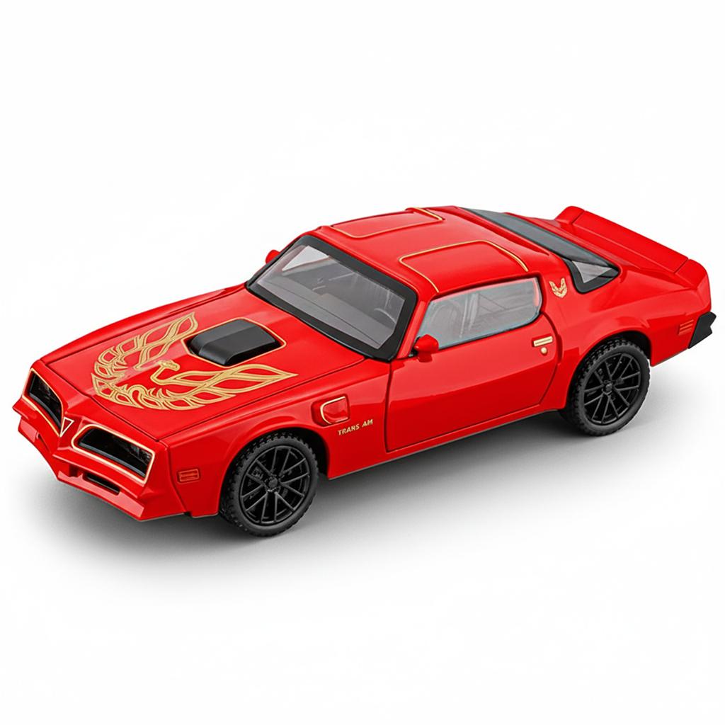 1/32 Pontiac Firebird Trans Am Trendy Alloy Model Car Ornament High Simulation Collectible Holiday Present for Boy & Living Room