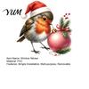 Cute Bird Holiday Patterns Christmas Window Cling, Static Sticker with Santa Hat And Bauble, Wall Stickers Waterproof UV-Resistant Glass Decal