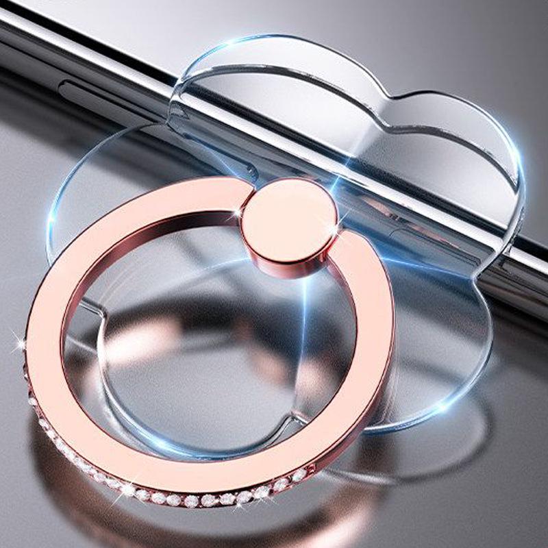 Supporto Anello per Telefono con Strass Trasparenti per Donne