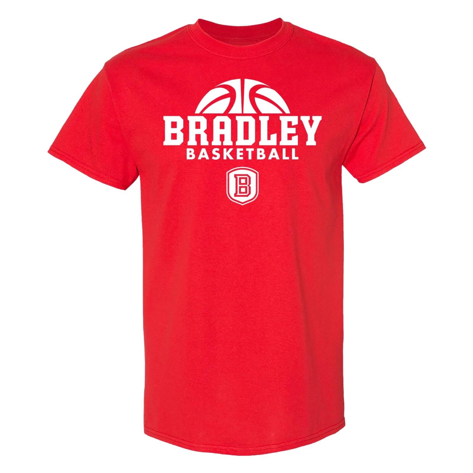 Bradley University Braves Basketball Hype Shirt - Red L