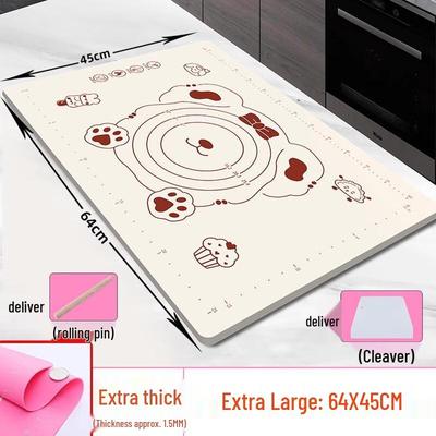 ZISIZ Silicone Dough Kneading Mat Set