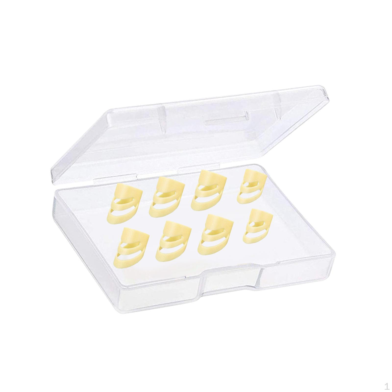 

8 Pieces Fingerpicks Guitar Finger Protectors Universal Trimmed Open Design Fingerstyle Picks 6L 2M