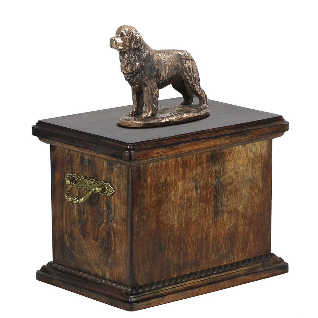 Newfoundland, Newfs, Newfies - urn for the ashes of a dog, urn with a statuette, elegant urn in the classic style of the Art-Dog brand