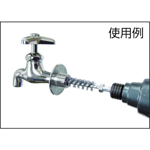 TRUSCO Hex Shaft Twisted Brush, Wire, 16, Wire Diameter 0.2, TB-6803