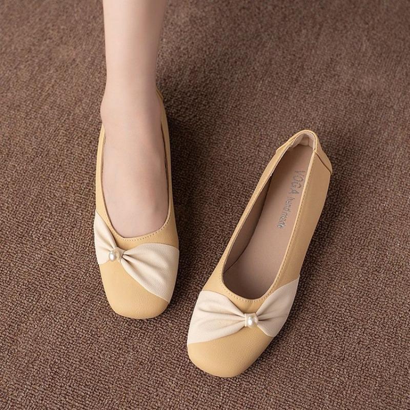 Mary Jane Women's Shoes Autumn New Light Mouth Thin Small Flat Soft Sole with Skirt Single Shoes