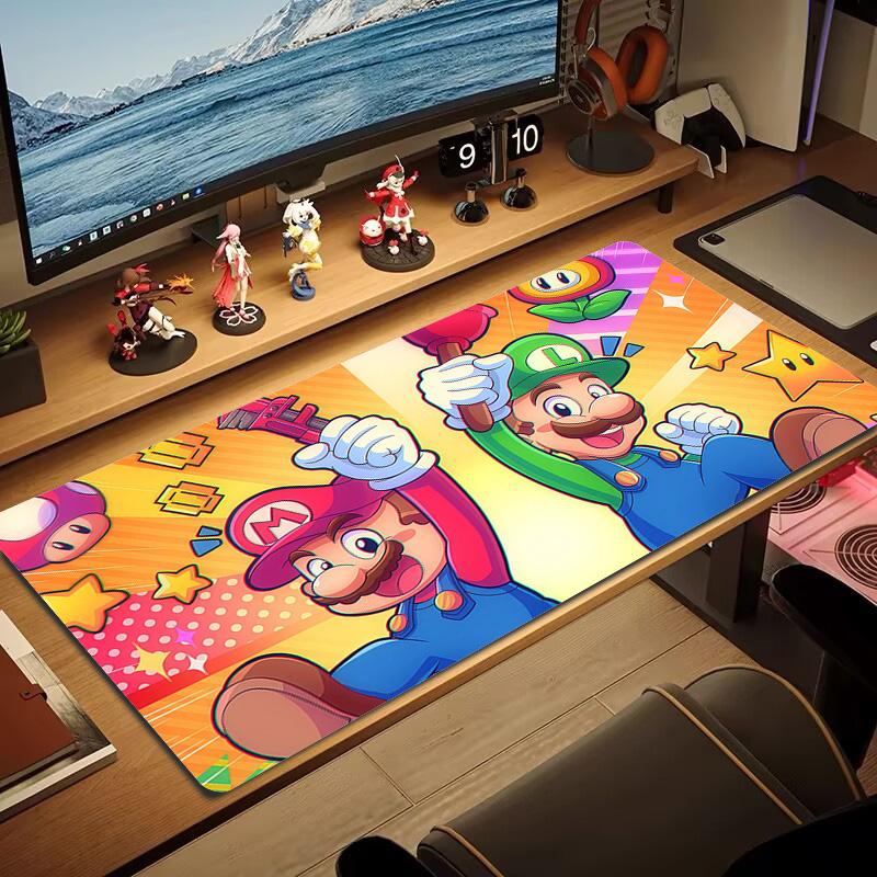 Super Mario3 Print Cushion Non-slip Laptop Tablet Big Mousepad XXL Mat Mini PC Playmat With Lock edge