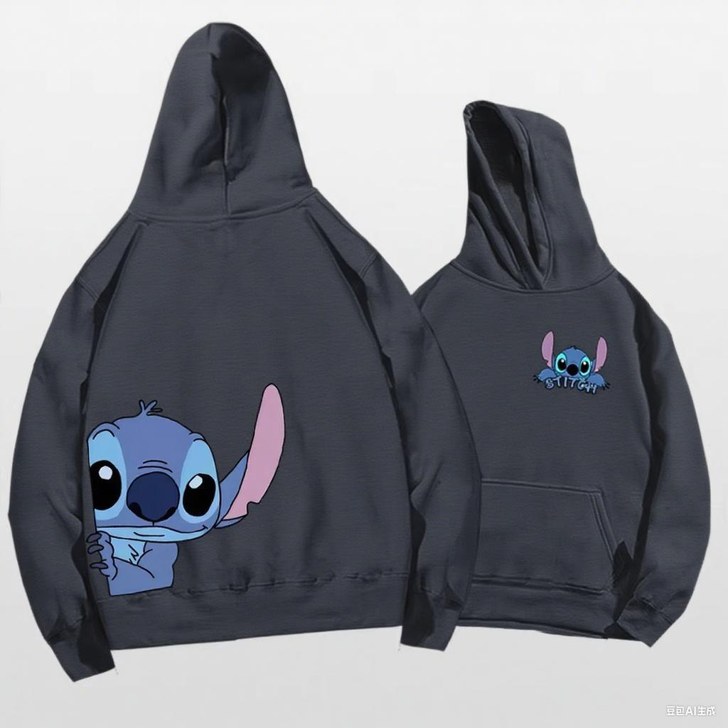 Disney Parent-child Clothing Anime Multi-color Optional Hoodie Unisex Couple Top Jacket Winter Clothing Women's Gothic Hoodie