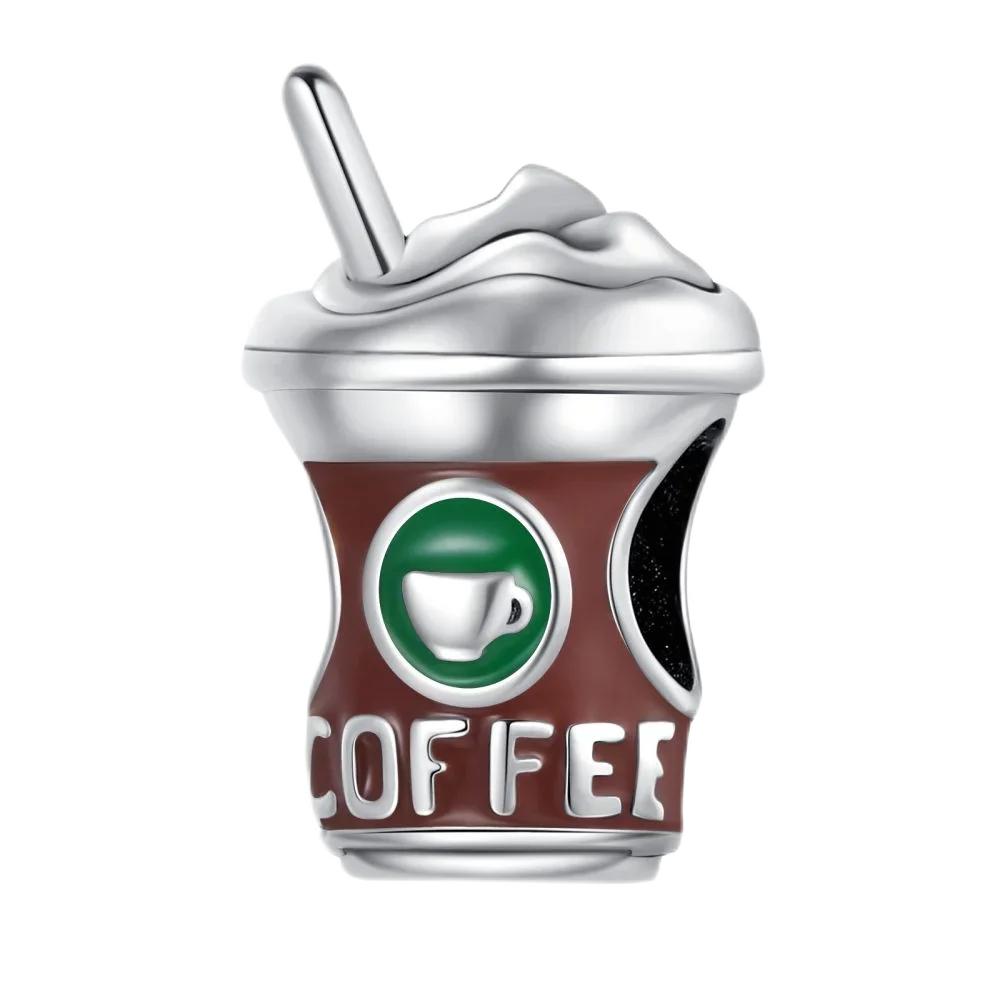 Classic Coffee Cup Charm Bead Components Tea Cup Bead Components Compatible With Authentic Original Bracelet High Quality Fine Jewelry Necklace