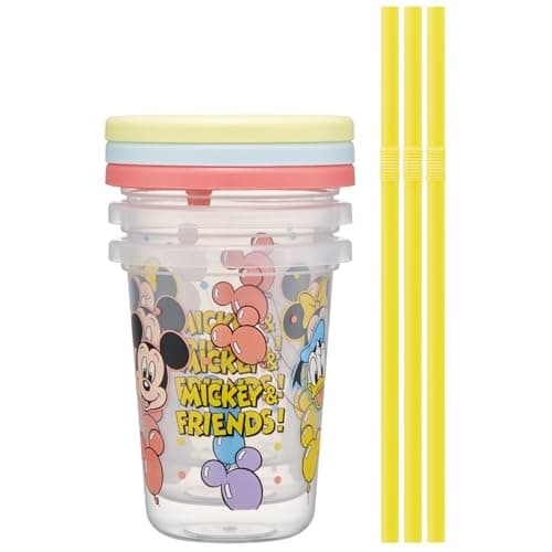 Skater Tumbler with Straw 230ml Made In Japan 3 Pieces Disney Mickey & Friends Balloon SIH2ST