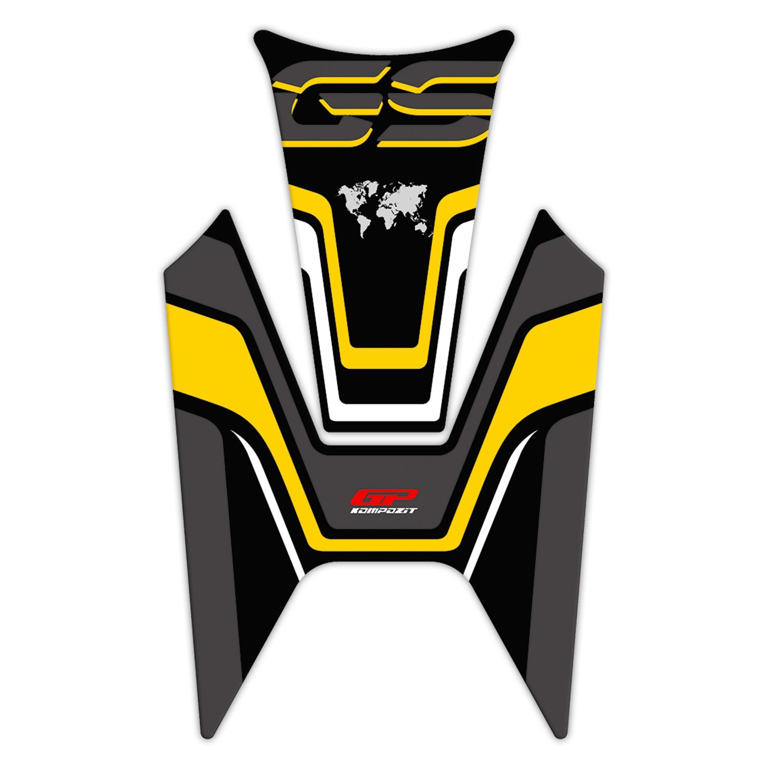 

GP Composite BMW R 1200 GS 2013-2024 Compatible Tank Pad Black-Yellow