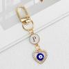 Portachiavi con Zircone a Forma di Cuore Lettere A-Z Iniziali Alfabeto Portachiavi Ciondoli Portachiavi Auto Portachiavi Borsa Pendenti Accessori Gioielli Regalo