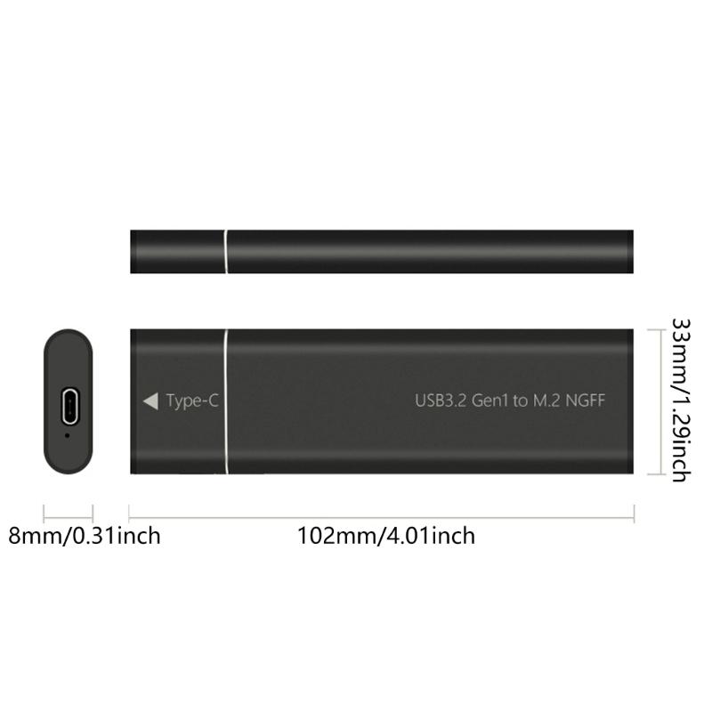 M.2 Solid Disk Case, 5Gbps High Speed Data Transfer, Metal Cooling Shell Hard Disk Case Box