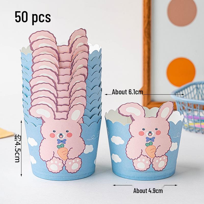 50 Hochtemperatur-Beständige Kraftpapier Muffin- & Chiffon-Kuchenförmchen - Lebensmittelqualität, Einweg, Runde Backförmchen