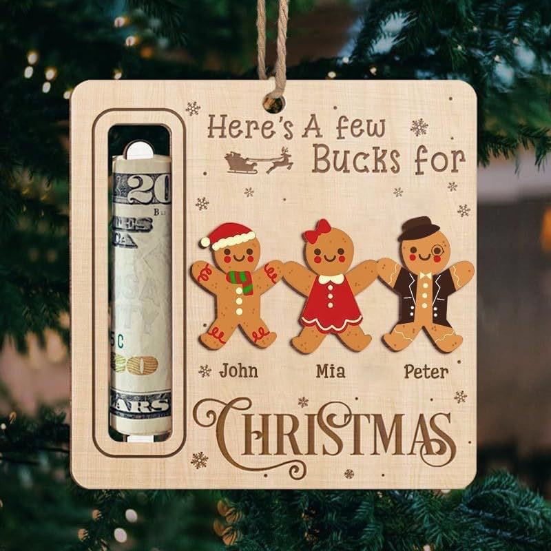 Christmas Wooden Money Holder Ornament Cute Xmas Tree Decoration Holiday Party