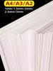 Handmade Children’s Cards: Thick White Cardstock with 4 Gray Colored Cards and Kraft Backing
