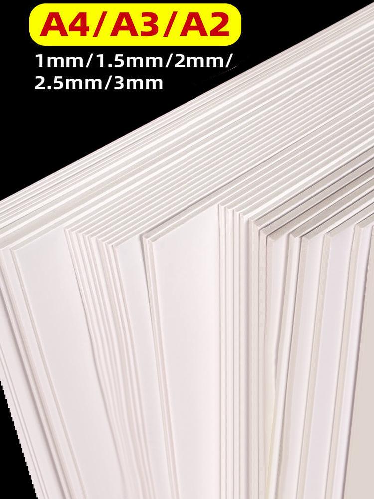 Handmade Children’s Cards: Thick White Cardstock with 4 Gray Colored Cards and Kraft Backing