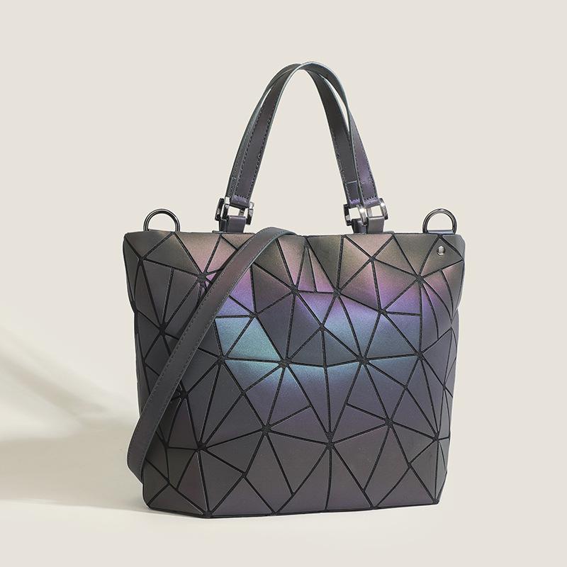 Frühling und Sommer Neue Damenhandtaschen Geometrische Diamant Eimertaschen High-End Mode Vielseitige Schulter-Umhängetaschen mit großem Fassungsvermögen