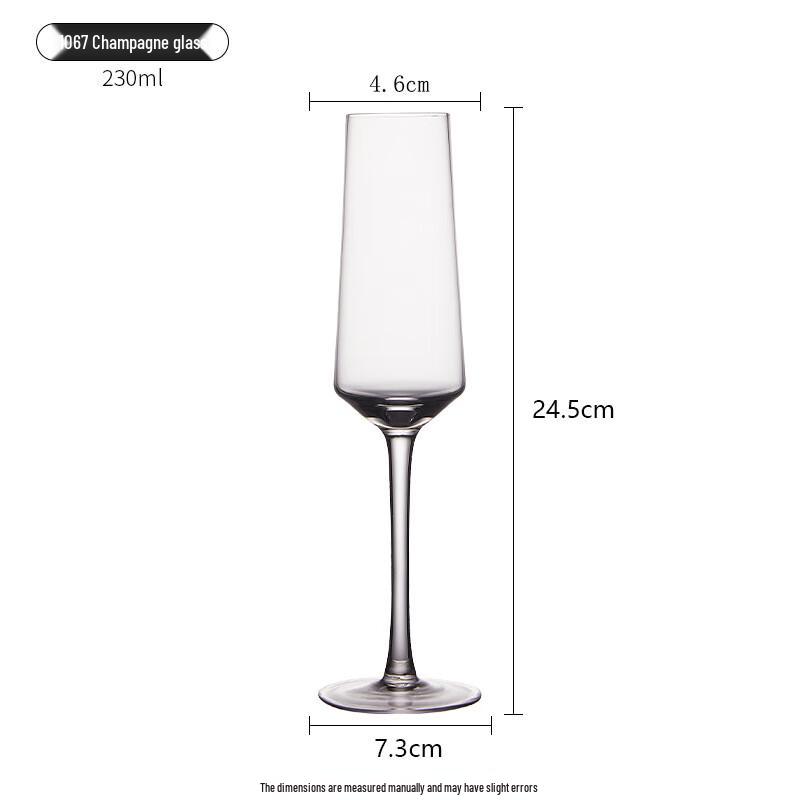 DU European Crystal Champagne Flutes 230ml