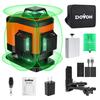 DOVOH Green Laser 16 Automatic High 2 Vertical Lines and 2 Horizontal Includes 2 Rechargeable Receivers K4-360G Level, 4x360°, Lines, Correction,