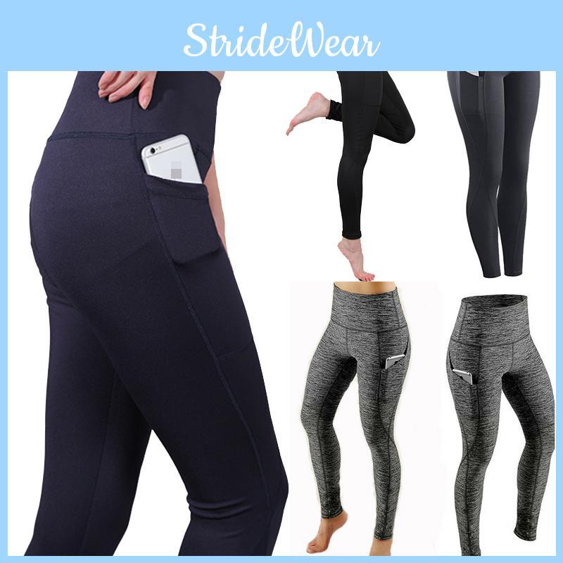 Women High Waist Yoga Leggings With Side Pockets And Push Up Design For Active Workout