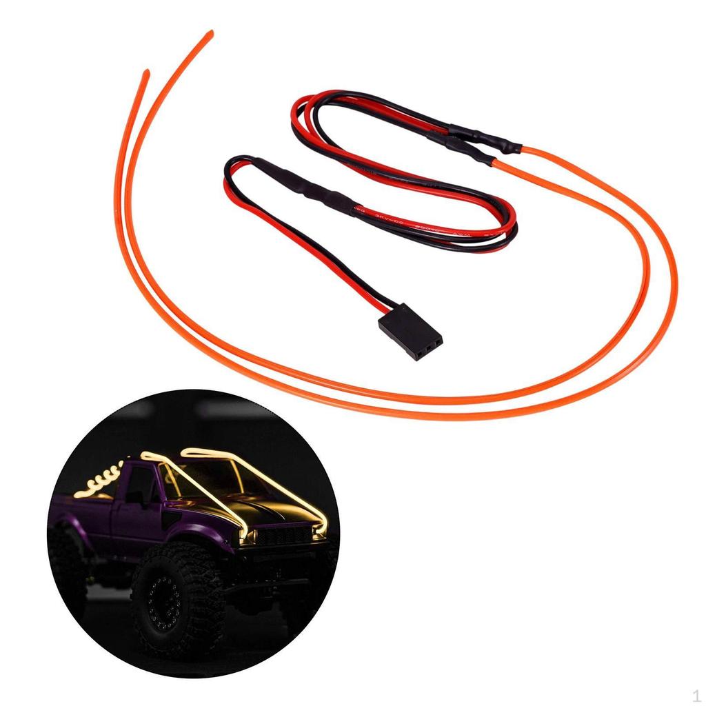Bright Light Strip Glowing Strobing Line Red 29cm Length Soft Wire Lights RC Car for