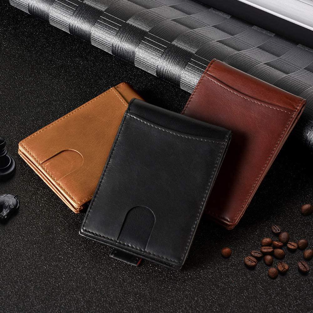 Carbon Fiber RFID Card Holder: Multi-Card Slots, Money Clip, Coin Purse, and Microfiber Leather Credit Card Sleeve for Men.