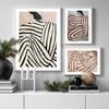 Sofia Lind Striped Pajamas Woman Geometry Leaf Canvas PaintingNordic Poster Wall Art Print  Retro Pictures For Living Room Decor