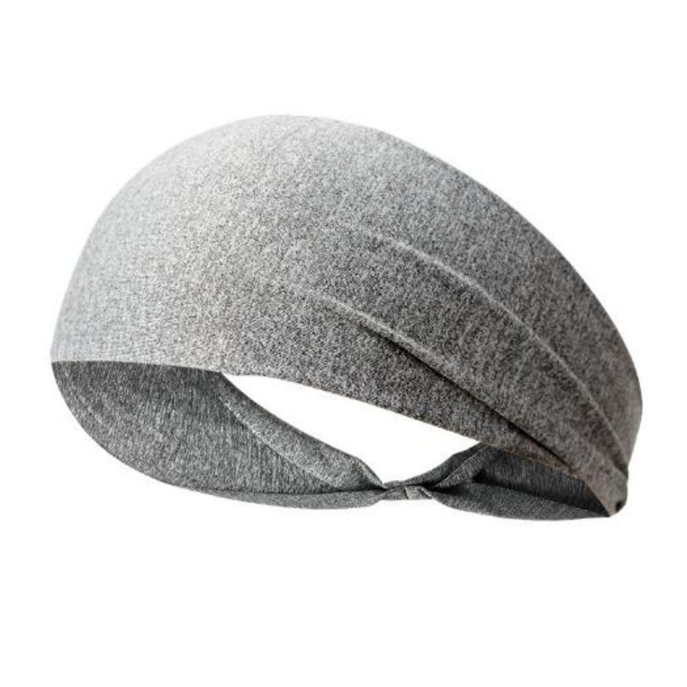 

Разноцветная спортивная повязка на голову Ультратонкая уличная повязка для спортзала Беговая спортивная повязка для волос Тюрбан серый