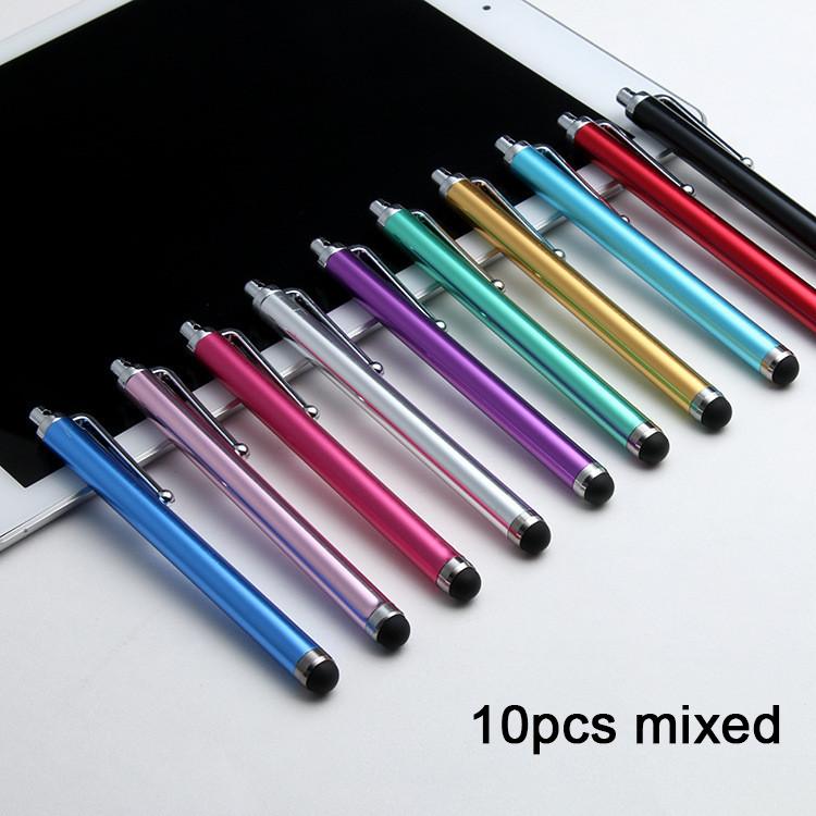 10 pièces Stylet Capacitif Universel Stylo Tactile Écran Tablette pour pad Téléphone Portable Android Stylet à Pointe Caoutchouc