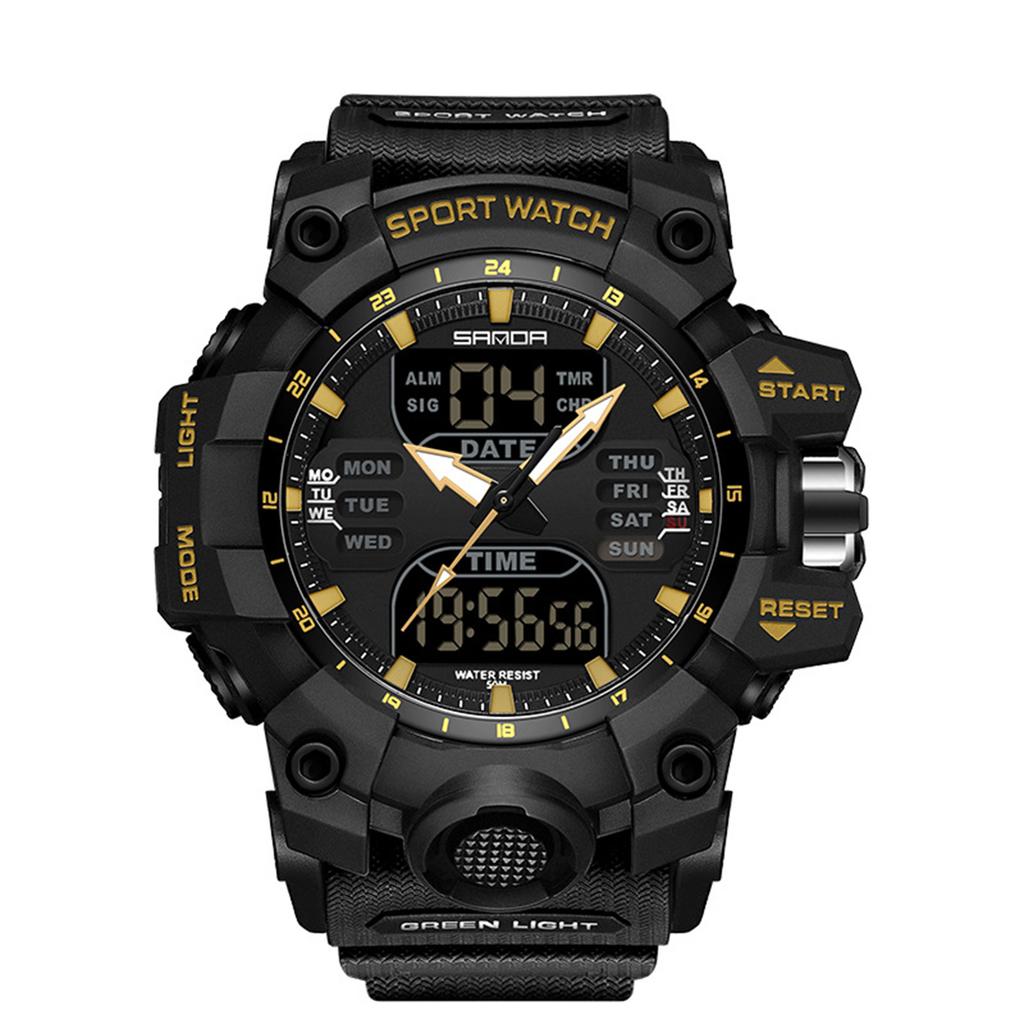 Men's Digital Watch Sports Electronic Watch With Luminous Display, Running Timer, Alarm Clock, Resistant Fitness Watch For Outdoor Activities