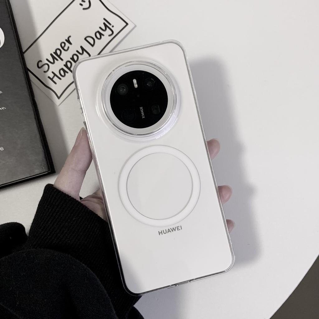 Applicable to Huawei Mate70 magnetic mobile phone case Mate60pro skin matte ultra-thin high-transparency simple protective case