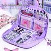 12-Layer Cute Cartoon Pencil Case for Girls - Perfect for Elementary and Junior High Students