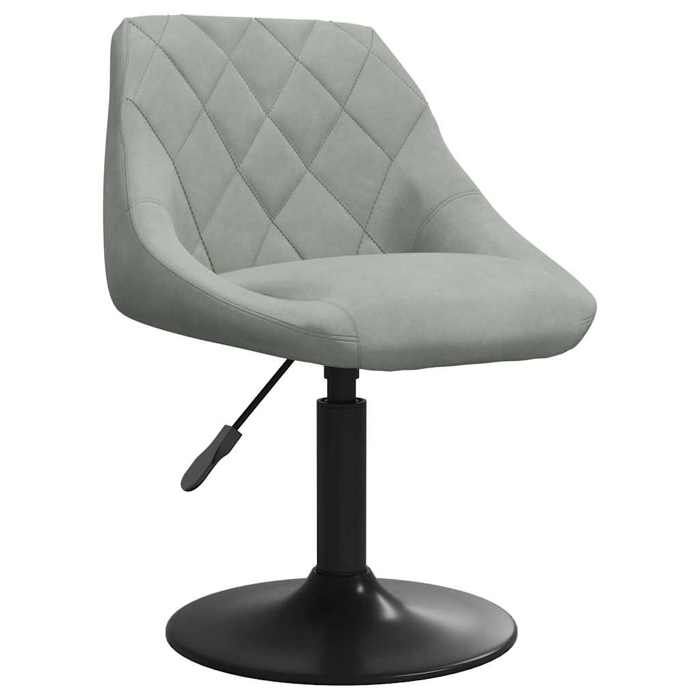VidaXL Chaise de salle à manger Gris clair Velours