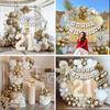 21st Birthday Decorations for Her, Happy 21st Bday Decorations White and Gold Balloons Happy Birthday Banner Tablecloth Fringe Curtain Cake Topper