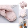 Soft And Comfy Women's Fluffy Sandals Open Toe Fur Sliders Light Pink